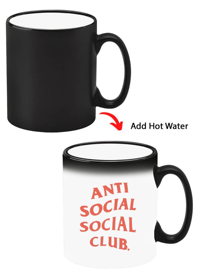 Theodor Color Changing Heat Sensitive Ceramic Mug, Image Revealed When HOT Liquid is Added! Anti social social club - Image 1