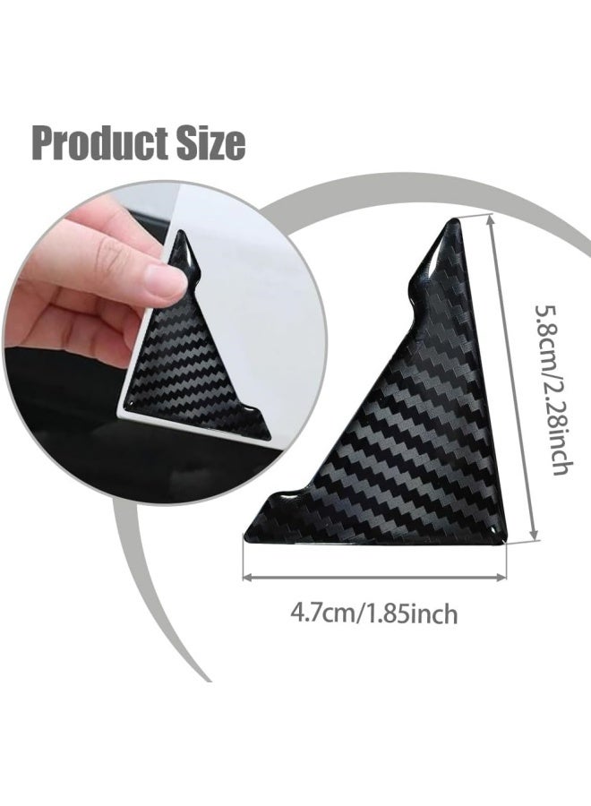 8 PCS Car Door Guard Protector, Car Door Edge Guard, Anti-Collision Vehicle Side Corner Protector, Auto Accessories Self-Adhesive Auto Edge Protection Cover Fit for Most Vehicle (Carbon Fiber and White) - Image 2