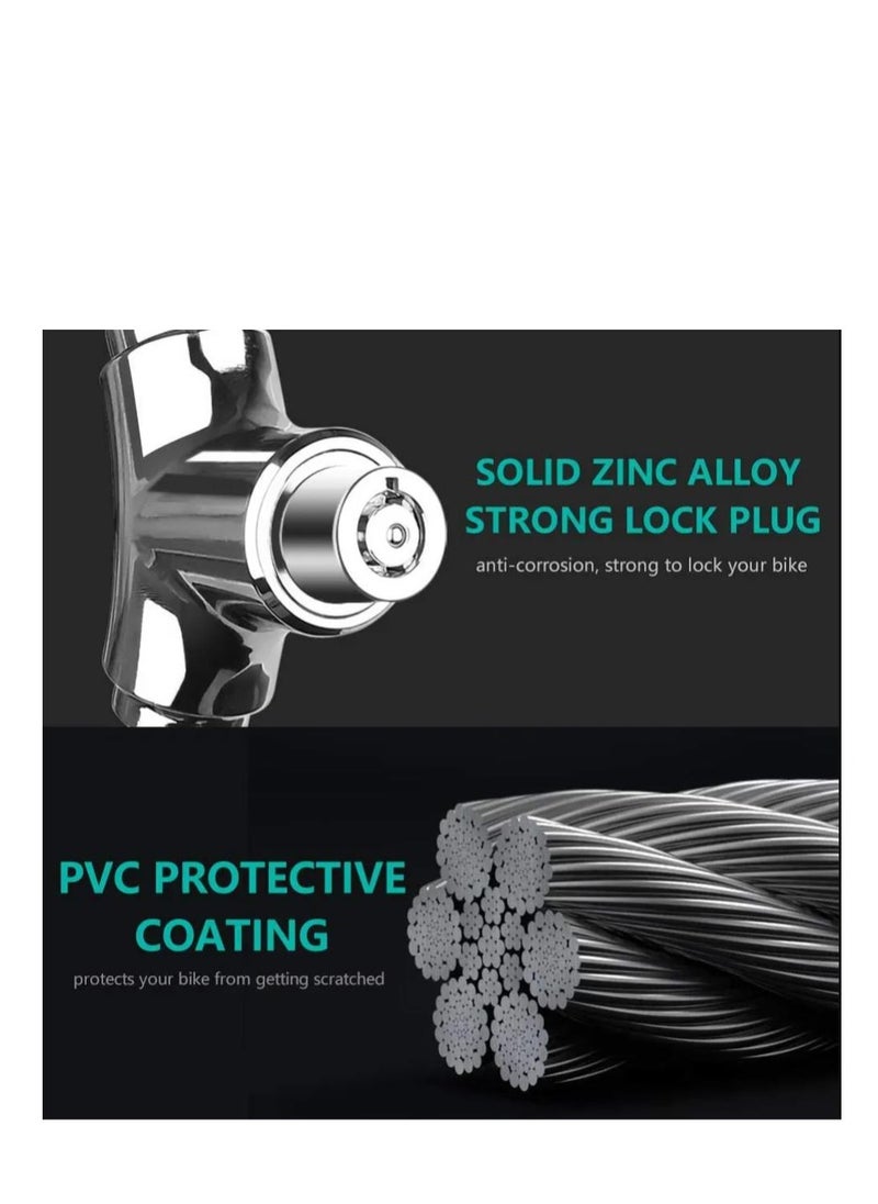 Generic Mini Bike Lock Cable Portable Anti-Theft Bicycle Security Cycling Zinc Alloy Senior Waterproof Travel Luggage Locks Helmet  - Image 4