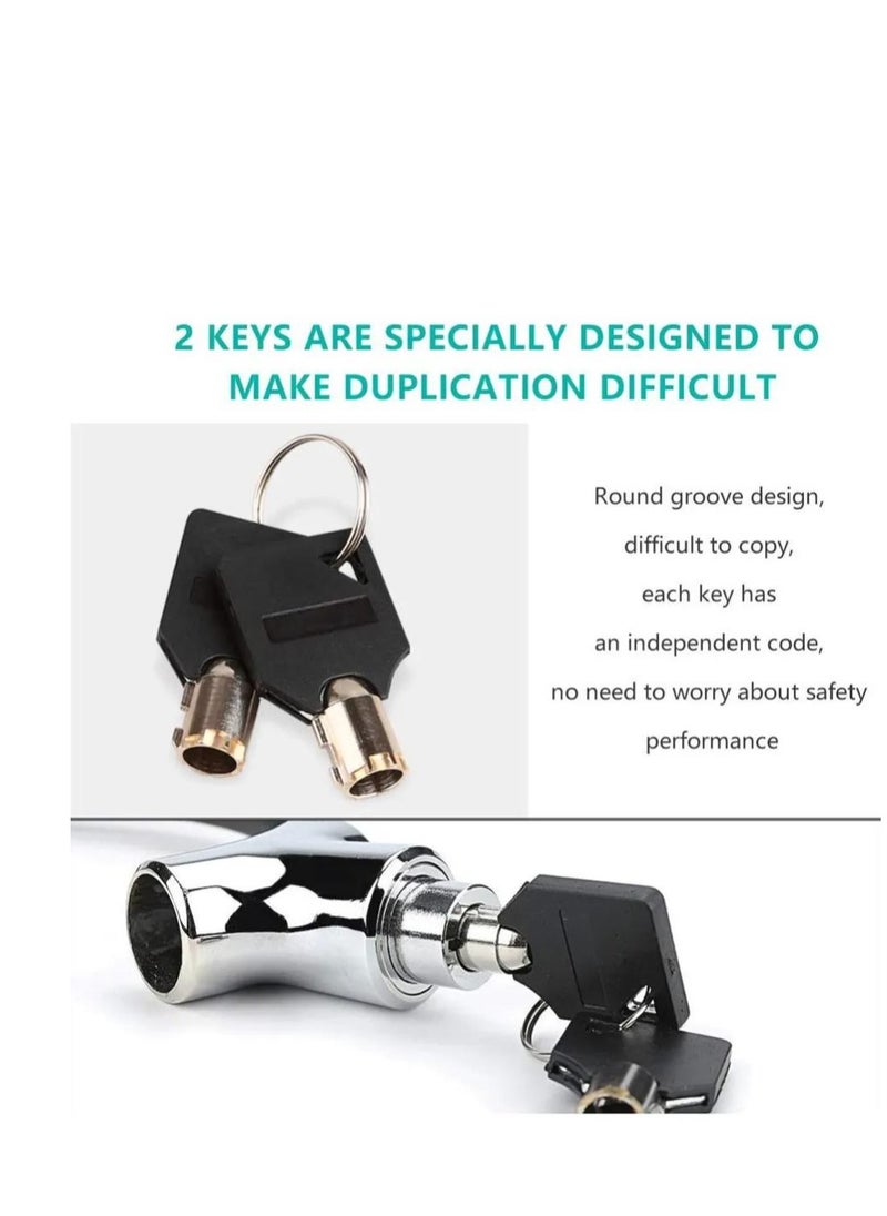Generic Mini Bike Lock Cable Portable Anti-Theft Bicycle Security Cycling Zinc Alloy Senior Waterproof Travel Luggage Locks Helmet  - Image 2