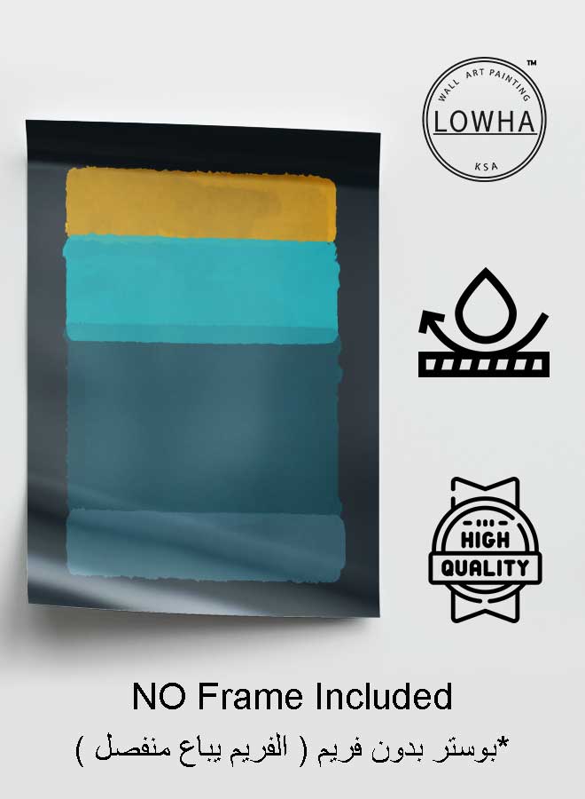 LOWHA Poster Painting Art With Four Separate Pieces Of Double-Sided Stickers Abstract Hand Painted Bg For Home Bedroom Living Room And Office Decor - Image 3