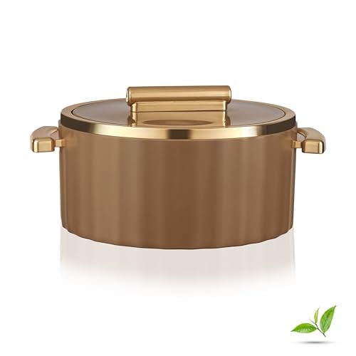 Trueware Sterling Inner Steel Casserole 3500 ml | PU Insulated | BPA Free | Odour Proof Matte Polished| Food Grade| Ideal for Chapatti | Roti | Curd Maker | Thermoware | Hot Pot (Brown) - Image 1