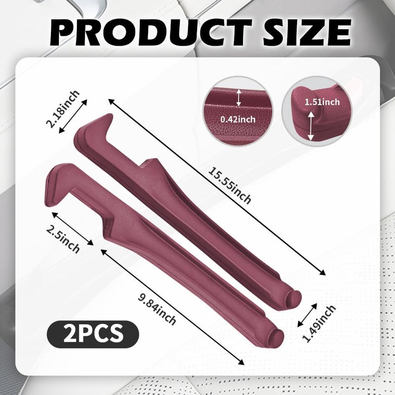 YGDMD 2PCS Car Seat Gap Filler Organizer,3 in 1 Car Seat Side Gap Filler with Hook for Avoiding Dropped Items,Universal No Drop Seats Guard for Filling Gaps 1.37-1.49 Inch Wide (Red) - Image 2