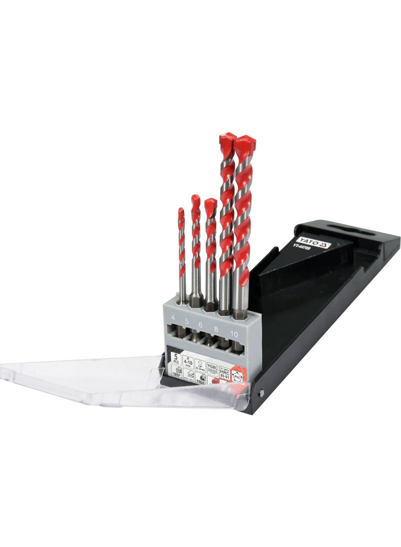 YATO Universal Drill Bit Set 4-10mm 5pcs  YT-44789