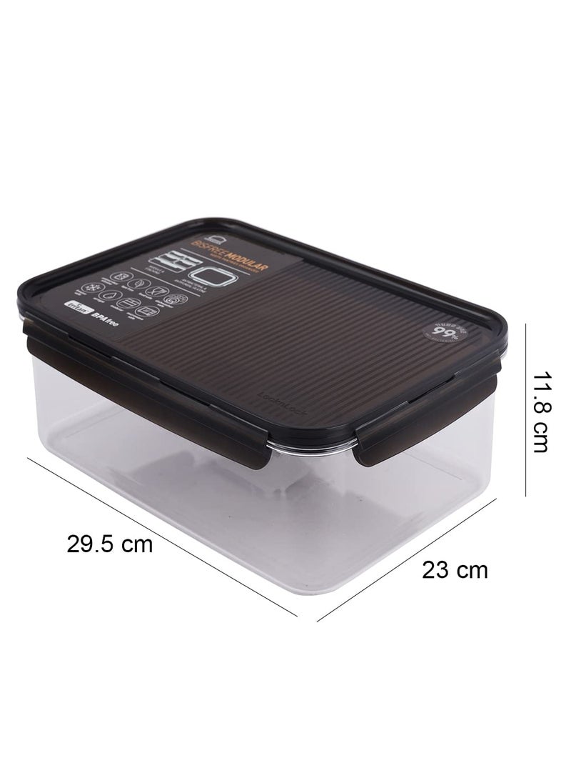 LOCK & LOCK - Lock & Lock Rectangular Bisfree Modular Food Storage Container, 3.5 Litres, 1 Piece, Transparent - Image 1