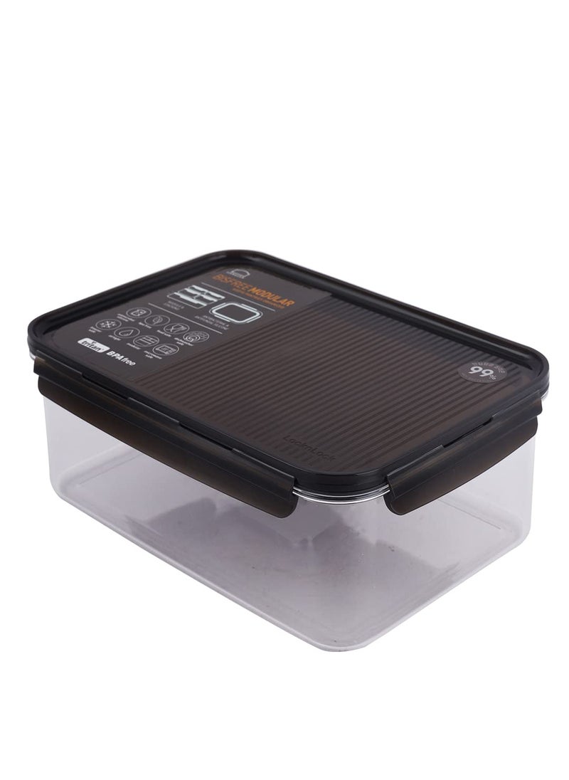 LOCK & LOCK - Lock & Lock Rectangular Bisfree Modular Food Storage Container, 3.5 Litres, 1 Piece, Transparent - Image 1