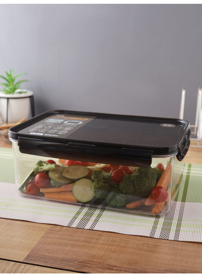 LOCK & LOCK - Lock & Lock Rectangular Bisfree Modular Food Storage Container, 3.5 Litres, 1 Piece, Transparent - Image 1