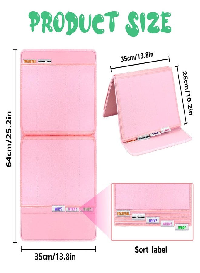 BOHEMIABY Educational Learning Toy Book, Weekly Planner Children, Autism Reward Chart Children, Calendar Visual Schedule Toddlers Schedule Card for Home School (Pink) - Image 5