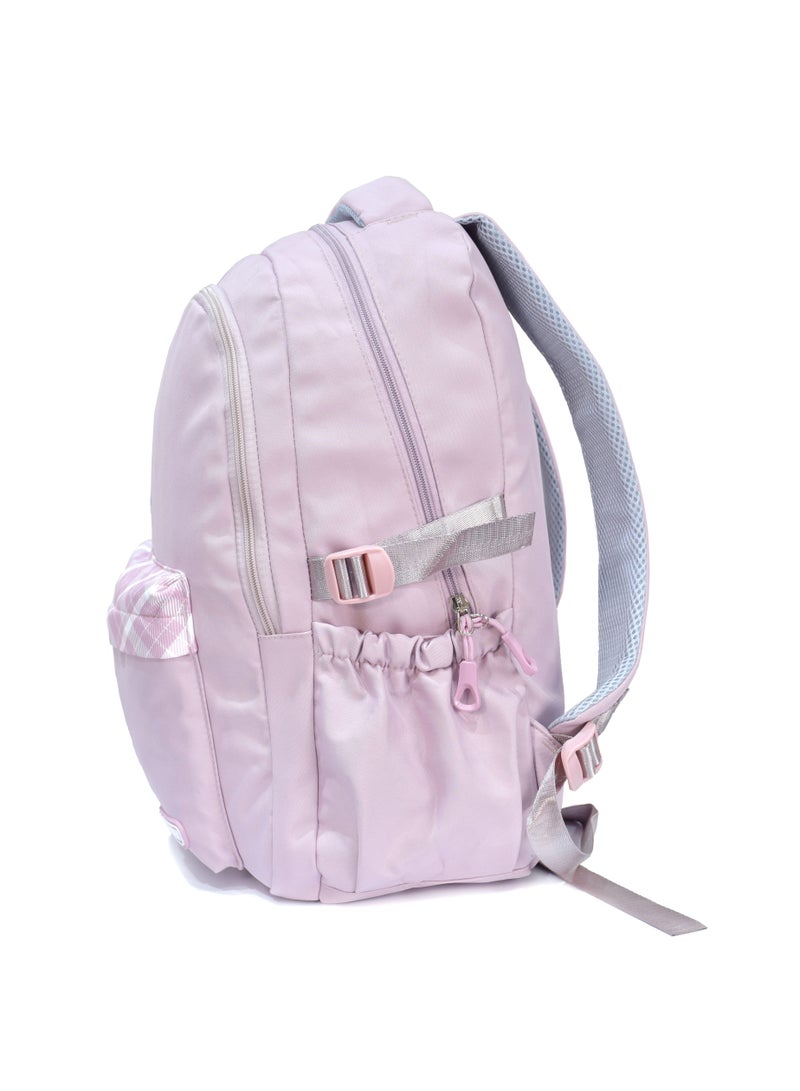 FUERCHEN High quality nylon school backpack for girls and boys, Pink - Image 3