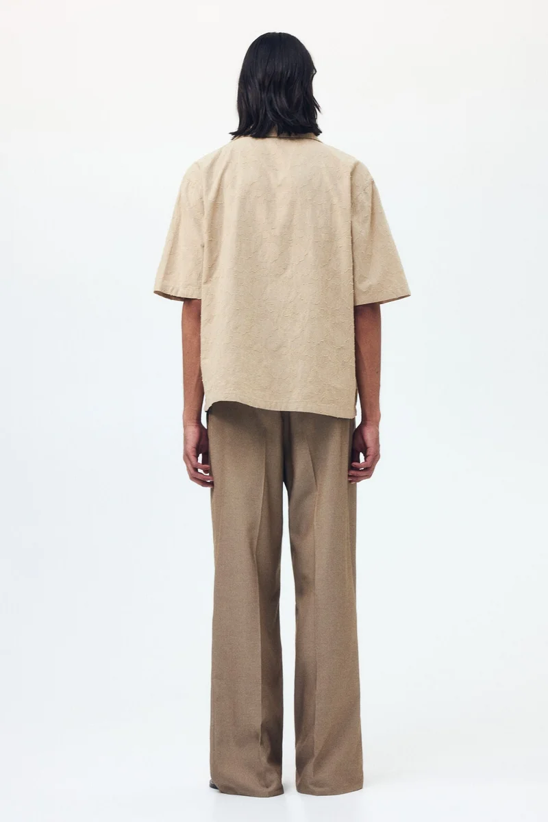 H&M  Relaxed Fit Textured resort shirt for Men | Best Price UAE