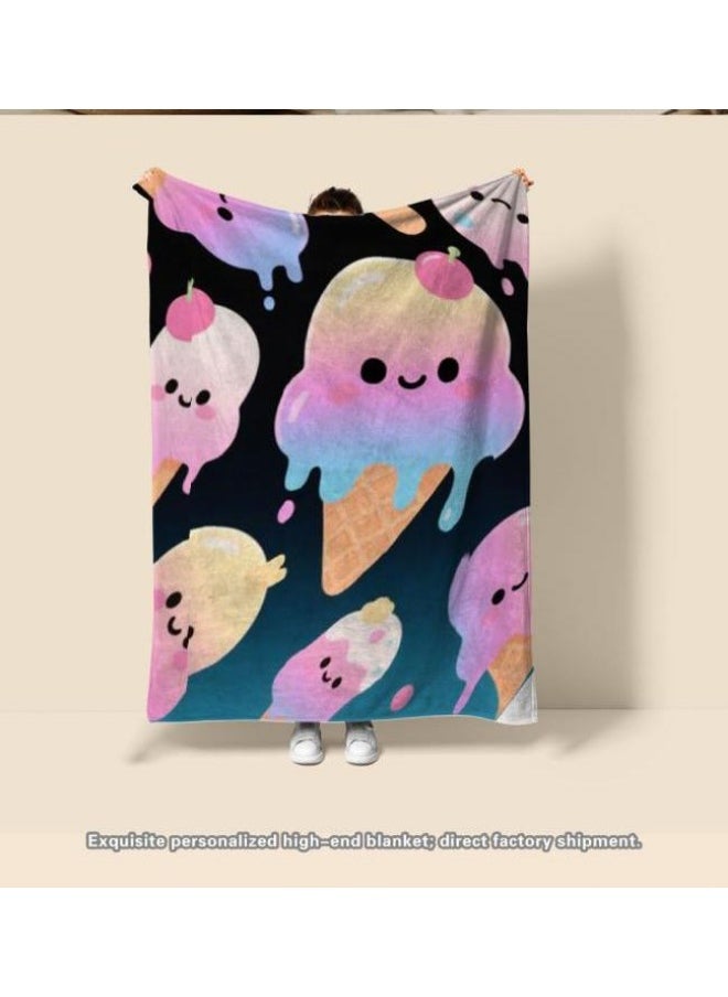 General - Baby and children's cartoon flannel thin blanket (warm and comfortable, suitable for sleep, game use) 70cm*100cm - 678 - Image 1