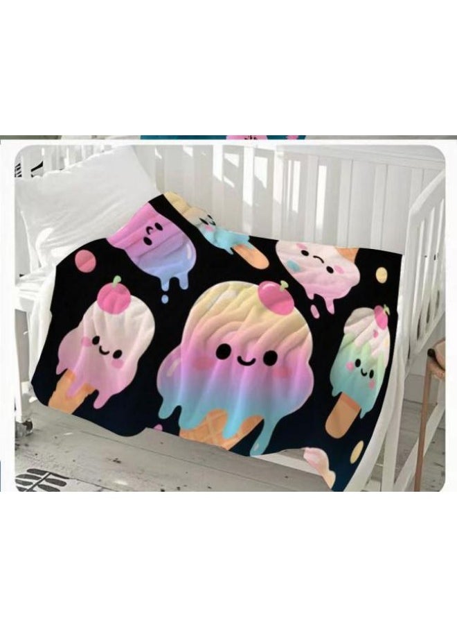 General - Baby and children's cartoon flannel thin blanket (warm and comfortable, suitable for sleep, game use) 70cm*100cm - 678 - Image 1
