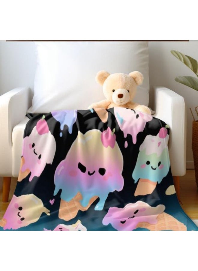 General - Baby and children's cartoon flannel thin blanket (warm and comfortable, suitable for sleep, game use) 70cm*100cm - 678 - Image 1