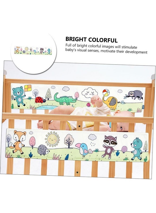 KolorFish - KolorFish Black and White Cloth Books High Contrast Baby Toys, 0-6 6-12 Months Soft Baby Book,Infant Tummy Time Toys,Baby Activity Crinkle Folding Educational Activity Suitable for Boys Girls (Fox) - Image 1
