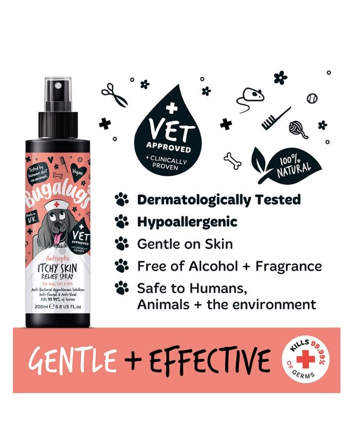 Bugalugs Antiseptic Itchy Skin Spray for Dogs & Cats 200ml – Soothes Irritation & Relieves Itching - Image 4