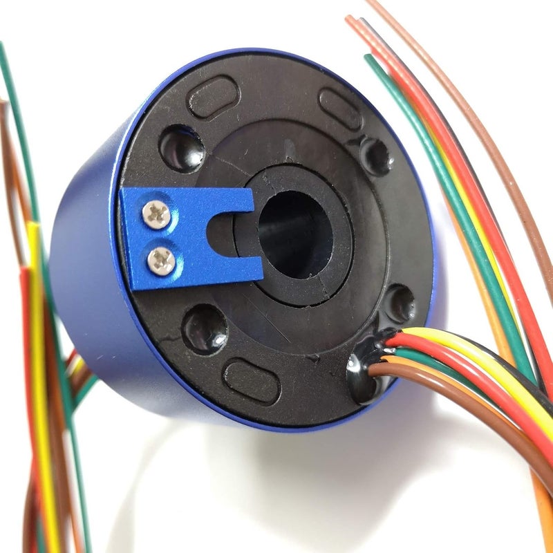 Taidacent Slip Ring Rotary Electrical Contact 2/4/6/12 Wire Collector Ring Conductive Electric Motor Rotating Connector (6 Wire 10A Inner Hole 12.7mm OD 54mm) - Image 4