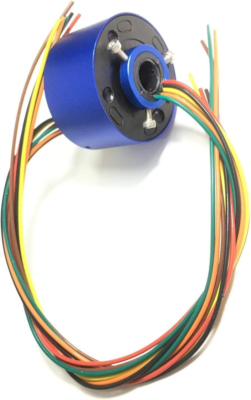 Taidacent Slip Ring Rotary Electrical Contact 2/4/6/12 Wire Collector Ring Conductive Electric Motor Rotating Connector (6 Wire 10A Inner Hole 12.7mm OD 54mm) - Image 1