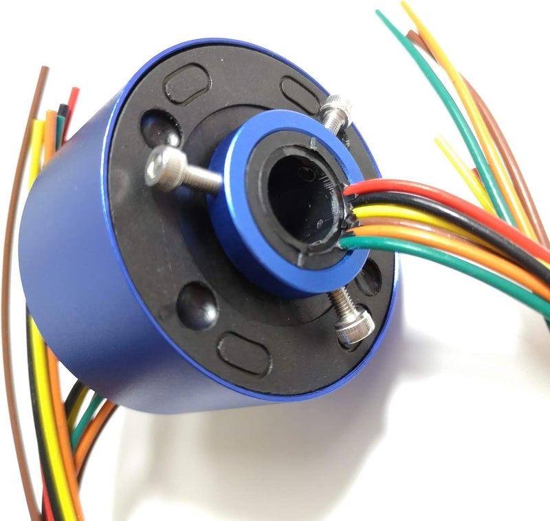 Taidacent Slip Ring Rotary Electrical Contact 2/4/6/12 Wire Collector Ring Conductive Electric Motor Rotating Connector (6 Wire 10A Inner Hole 12.7mm OD 54mm) - Image 2