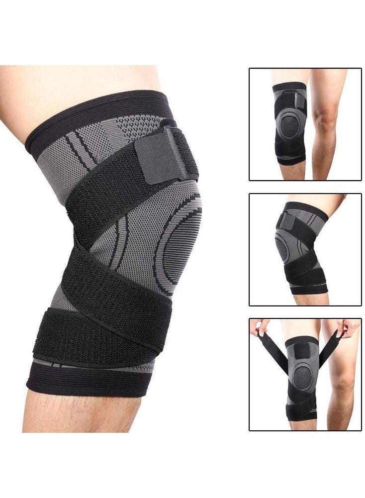 BAZARU 2-Pack Knee Compression Sleeves for Pain Relief & Sports Support – Adjustable Knee Brace for Arthritis, Joint Pain, Workout, Basketball, Running & Joint Recovery, Unisex Design - Image 4