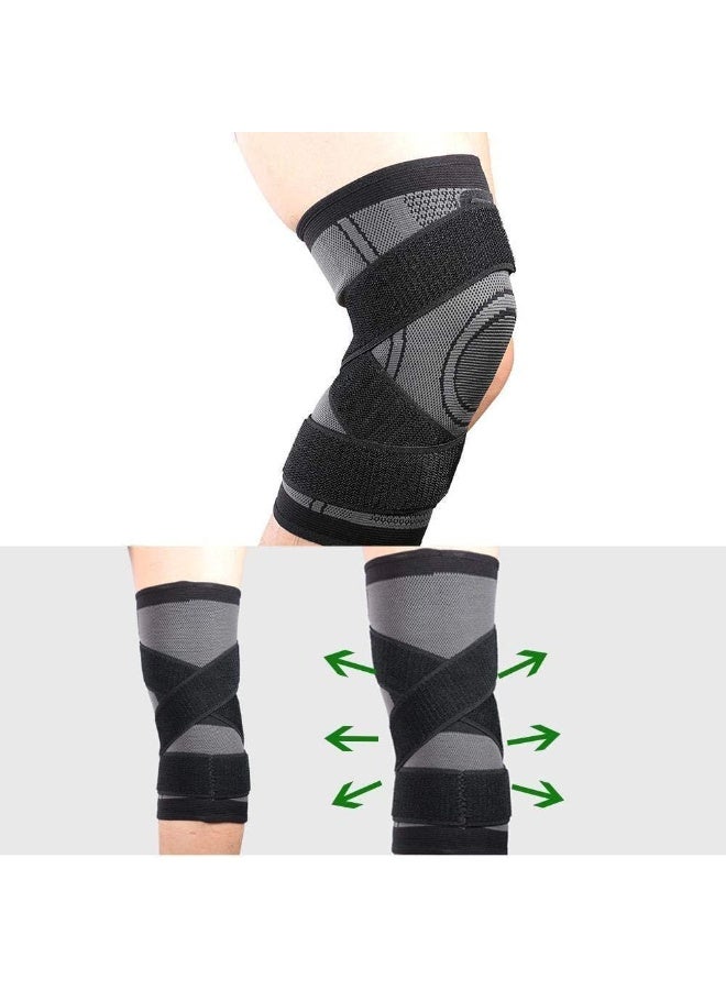 BAZARU 2-Pack Knee Compression Sleeves for Pain Relief & Sports Support – Adjustable Knee Brace for Arthritis, Joint Pain, Workout, Basketball, Running & Joint Recovery, Unisex Design - Image 5