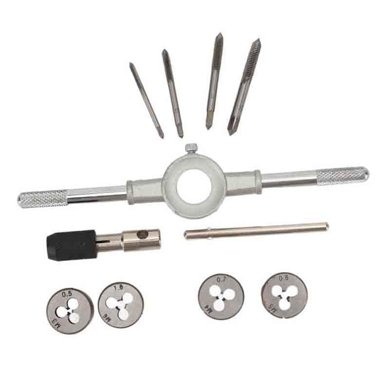 NityaEcommerce Tap Die SetTap Die Metric Tool10 Pcs Metric Tap Die Wrench Set M3 M4 M5 M6 Bearing Steel Standard Tap Die Metric Tool Thread Repair Tool - Image 1