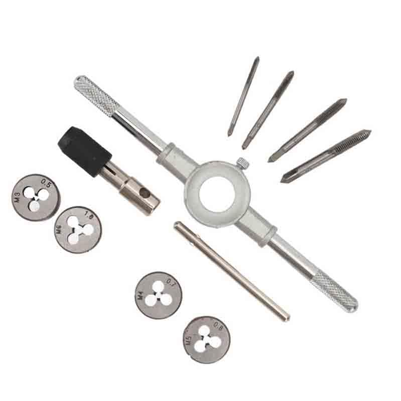 NityaEcommerce Tap Die SetTap Die Metric Tool10 Pcs Metric Tap Die Wrench Set M3 M4 M5 M6 Bearing Steel Standard Tap Die Metric Tool Thread Repair Tool - Image 2