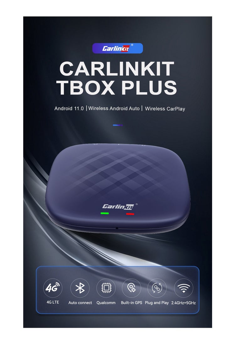 CarPlay AI Box Adapter  Android 11.0 Wireless CarPlay Android Auto Streaming Box  Cars Netflix, YouTube, Google Play, 4G Network |QCM2290 4-Core, 3GB RAM + 32GB Storage Compatible with 98% of Vehicles