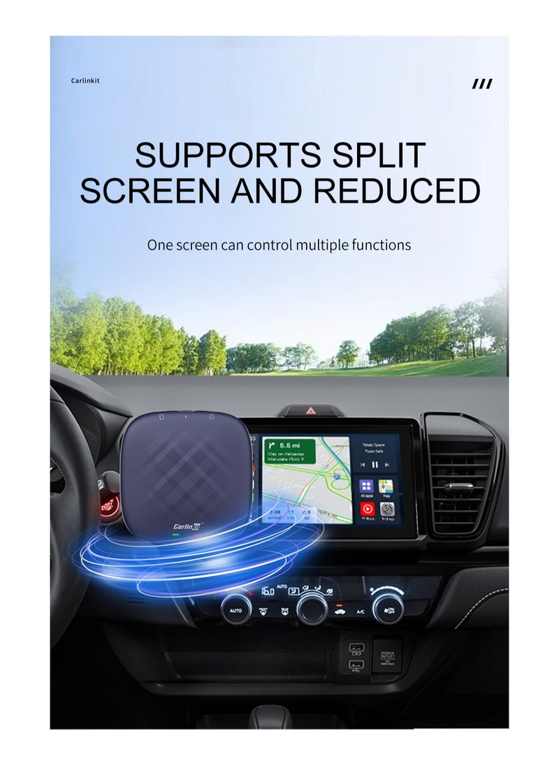 CarPlay AI Box Adapter  Android 11.0 Wireless CarPlay Android Auto Streaming Box  Cars Netflix, YouTube, Google Play, 4G Network |QCM2290 4-Core, 3GB RAM + 32GB Storage Compatible with 98% of Vehicles