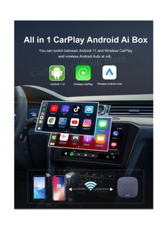 Carlinkit CarPlay AI Box Adapter  Android 11.0 Wireless CarPlay Android Auto Streaming Box  Cars Netflix, YouTube, Google Play, 4G Network |QCM2290 4-Core, 3GB RAM + 32GB Storage Compatible with 98% of Vehicles  - Image 3
