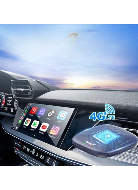 CarPlay AI Box Adapter  Android 11.0 Wireless CarPlay Android Auto Streaming Box  Cars Netflix, YouTube, Google Play, 4G Network |QCM2290 4-Core, 3GB RAM + 32GB Storage Compatible with 98% of Vehicles