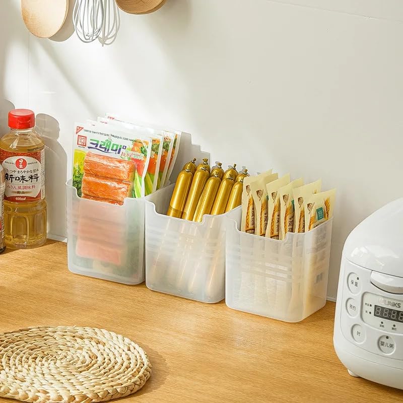 SPECIFY 4 fridge storage boxes multipurpose containers for storage Space-saving Refrigerator Side Door Organizer for fridge kitchen Fruits, Vegetables Storage Containers- transparent - Image 4