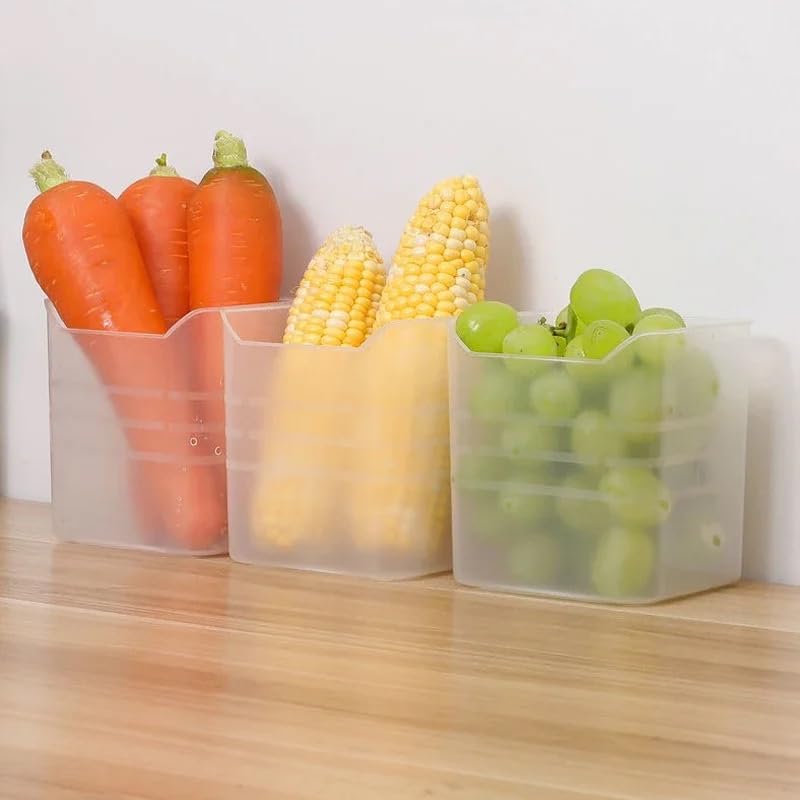 SPECIFY 4 fridge storage boxes multipurpose containers for storage Space-saving Refrigerator Side Door Organizer for fridge kitchen Fruits, Vegetables Storage Containers- transparent - Image 5