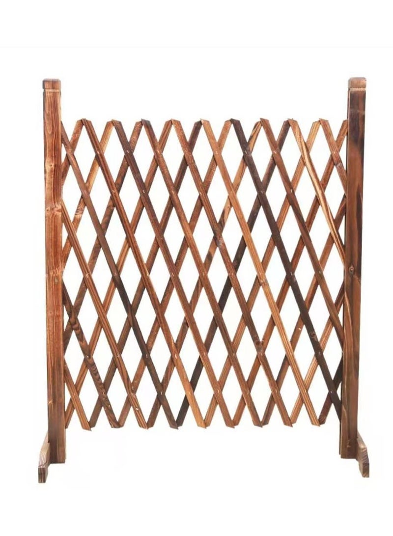 LINGWEI Wooden Fence Freestanding Wooden Trellis Fence For Garden Wooden Expandable Trellis Wooden Wicker Privacy Screen Dog Pet Gate For Home Garden Partition - Image 5
