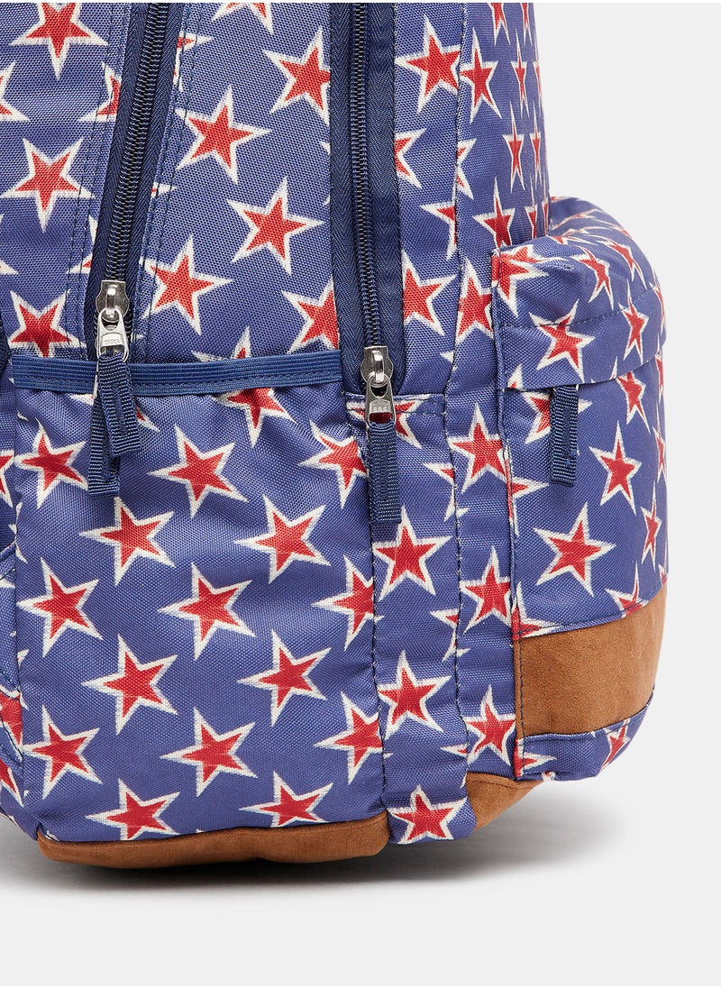 Bank - Unisex Star Print Backpack - Image 1