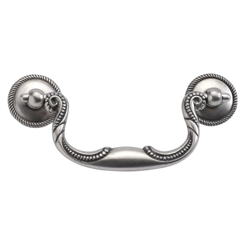 Hickory Hardware 1 Pack Solid Core Kitchen Cabinet Pulls Luxury Cabinet Handles Hardware for Doors Dresser Drawers 312 Inch Hole Center Silver Stone Manor House Collection