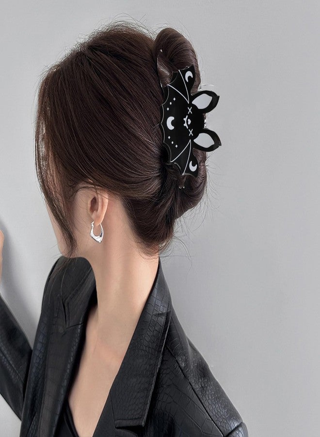 UCCASA Halloween Bat Hair Clips Black Bat Hair Claw Clips with Cute Design Hair Barrettes for Thick Hair Thin Hair for Women Cute Acrylic Winter Hair Accessories Clamps Cosplay Party Halloween Decorations - Image 2