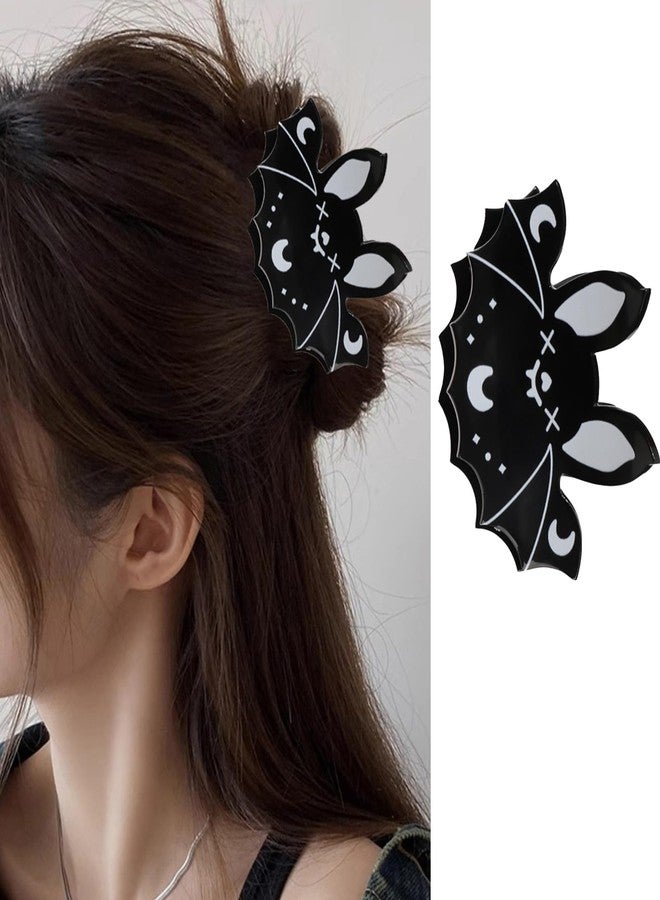 UCCASA Halloween Bat Hair Clips Black Bat Hair Claw Clips with Cute Design Hair Barrettes for Thick Hair Thin Hair for Women Cute Acrylic Winter Hair Accessories Clamps Cosplay Party Halloween Decorations - Image 1