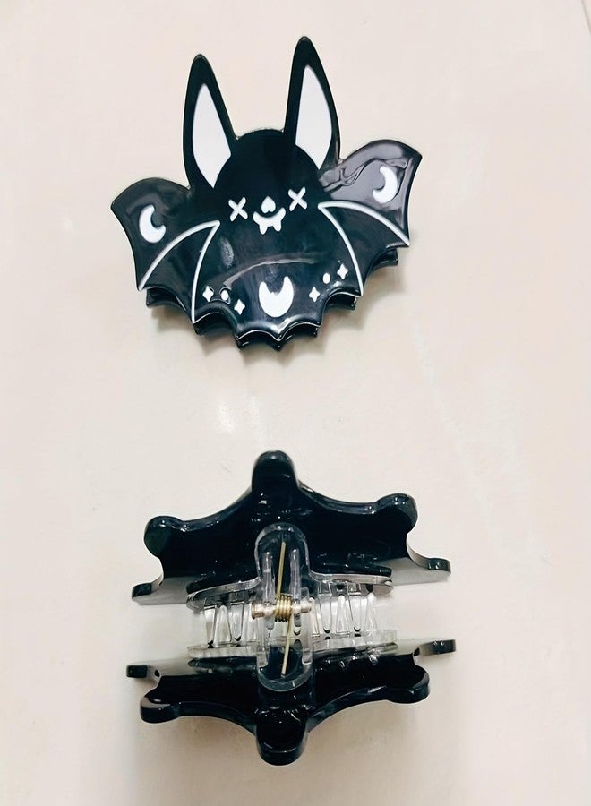 UCCASA Halloween Bat Hair Clips Black Bat Hair Claw Clips with Cute Design Hair Barrettes for Thick Hair Thin Hair for Women Cute Acrylic Winter Hair Accessories Clamps Cosplay Party Halloween Decorations - Image 5