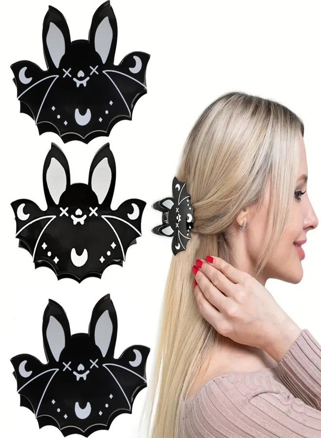 UCCASA Halloween Bat Hair Clips Black Bat Hair Claw Clips with Cute Design Hair Barrettes for Thick Hair Thin Hair for Women Cute Acrylic Winter Hair Accessories Clamps Cosplay Party Halloween Decorations - Image 4