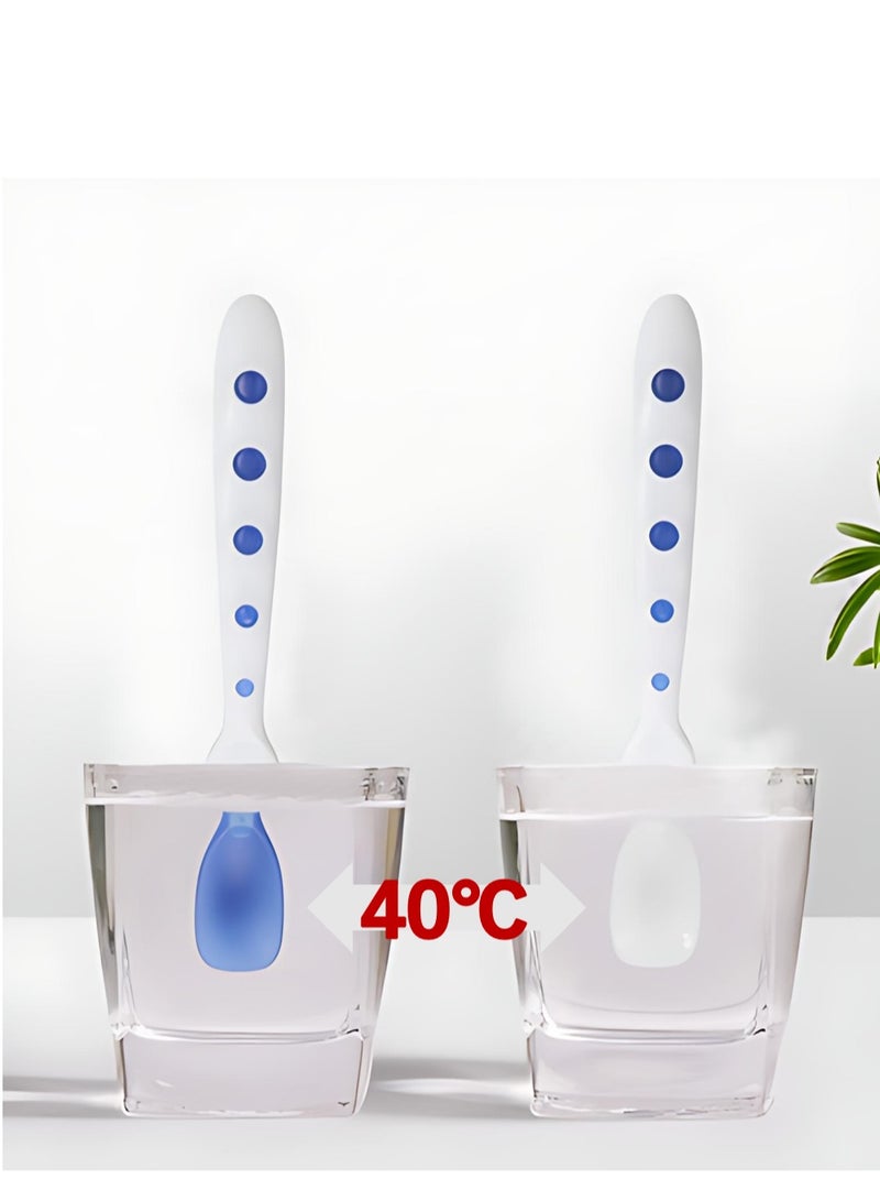 ALMiHomi Heat-Sensitive Baby Spoon – Orange Temperature-Sensing Spoon with Raised Hygiene Base, Color Changing at 40°C, BPA-Free for Toddlers & Infants - Image 2