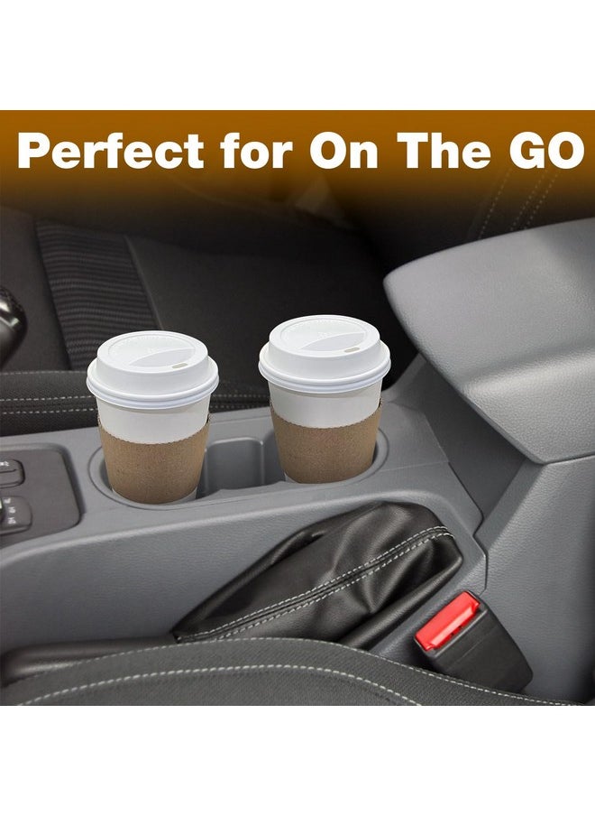 Ginkgo Ginkgo 100 Pack 16 oz Disposable Coffee Cups with Lids and Sleeves Leak-Proof White Paper Cups, Insulated To Go Hot Beverage Cups  - Image 4