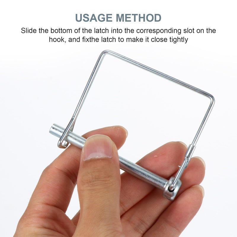 10pcs 6x65mm Quadrangular Lock Pins Spring Safety Coupler Quick Release for Trailer Farm Lawn - Image 5