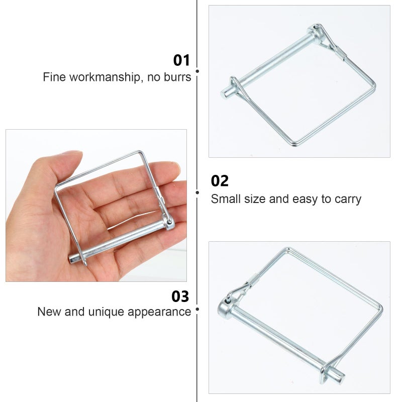 10pcs 6x65mm Quadrangular Lock Pins Spring Safety Coupler Quick Release for Trailer Farm Lawn - Image 4