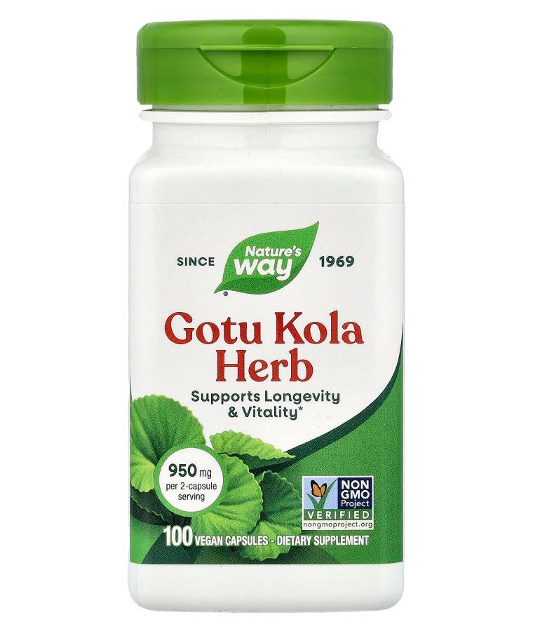 Gotu Kola Herb 100 Vegan Capsules (475 mg per Capsule)