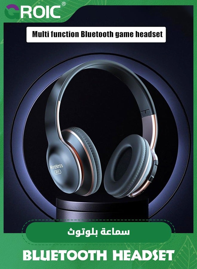 GROIC Black Bluetooth Headphones Wireless Bluetooth Noise Cancelling Headphones 5.0 Bluetooth Headset Lightweight Wireless Earbuds HiFi Stereo PC/Cell Phones/TV/Mp3/Mp4 Cool Stuff  - Image 5