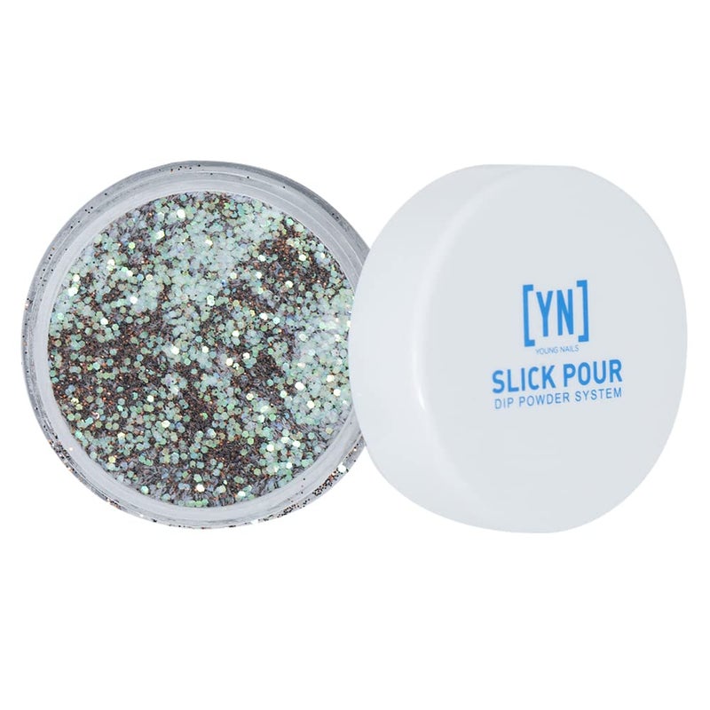 Young Nails SlickPour Dip Powder - Extended Wear Dip Powder Nail Color for use with SlickPour System Prep, Base, Activator & Top Coat, Fortified with Calcium & Vitamin E, Sinister Blitz, 15g