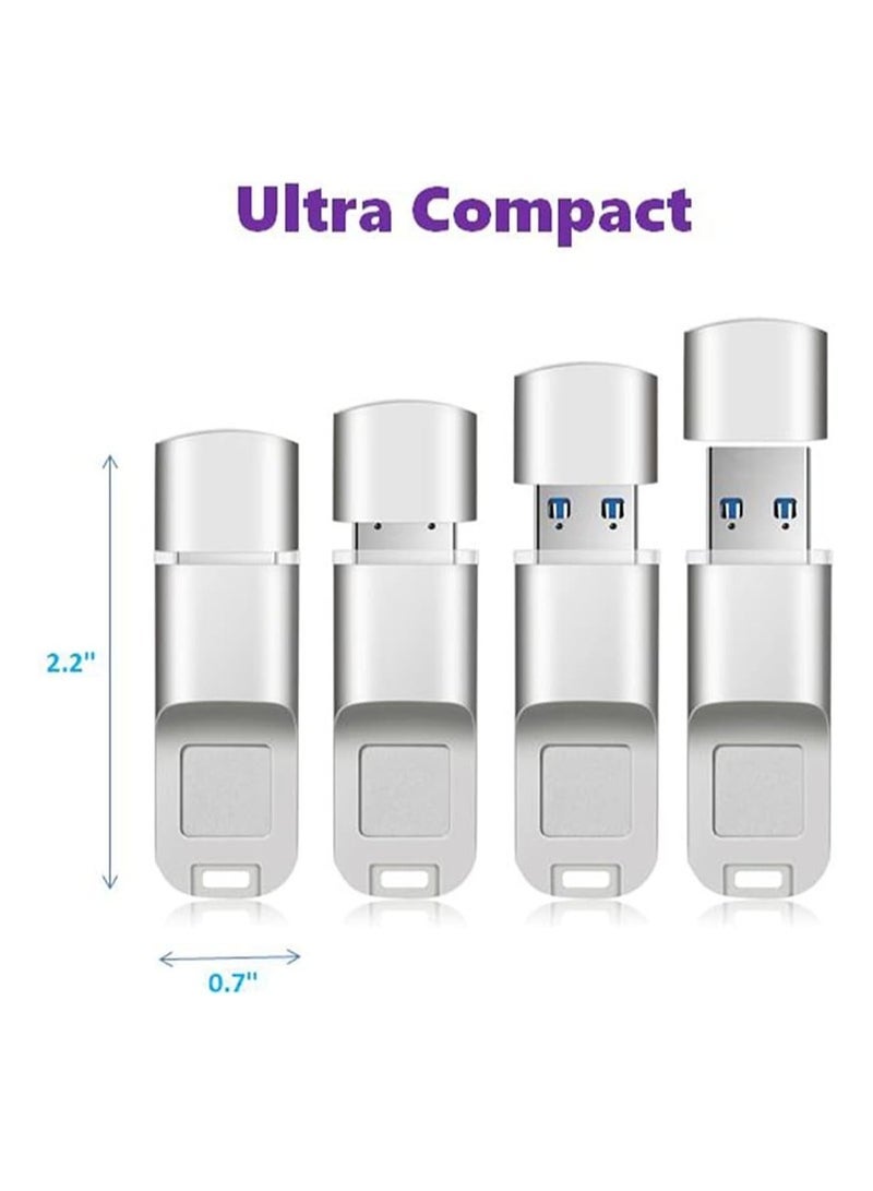 General Fingerprint USB3.0 Encrypted Flash Drive 64G Memory Stick Pen Zip Drive Biometric Security Protection Thumb Drive for PC Smartphone Laptop.  - Image 2