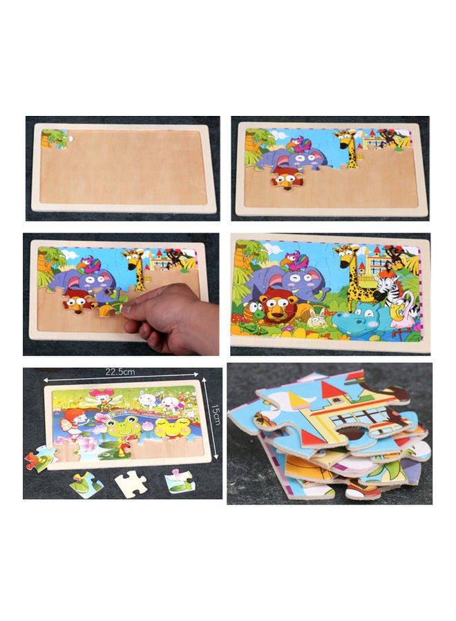 NIBEMINENT 24-Piece Wooden Classic Puzzle Game Set - Image 2