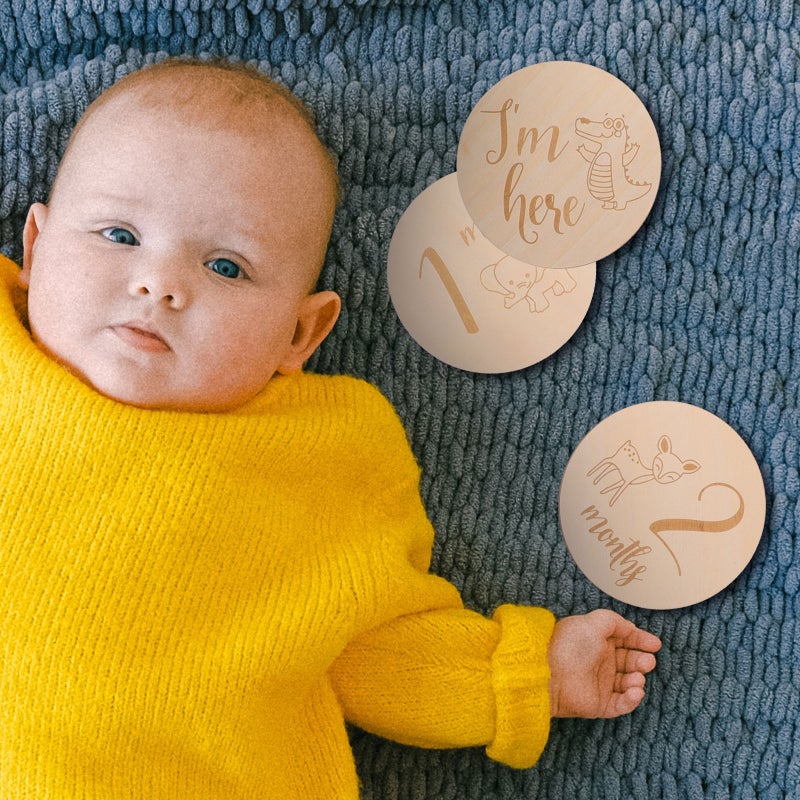 1 Set Baby Monthly Cards Baby Monthly Marker Discs - Image 3