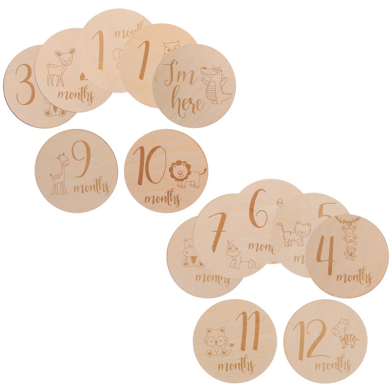 1 Set Baby Monthly Cards Baby Monthly Marker Discs - Image 1